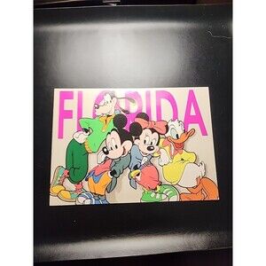 Vintage Disney Postcard Cartoon Mickey Mouse Minnie Donald Goofy Florida